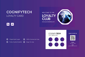 Cognifytech - Loyalty Card, a Card Template by Esensifiksi.studio