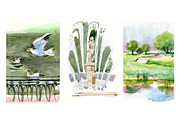 Saint-Petersburg watercolor sketches, an Object Illustration by NataliMiasStore (Thumbnail 5 of 9)
