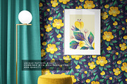 Yellow Garden Floral Pattern, a Pattern Graphic by Velliniki (Thumbnail 2 of 12)