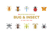 Bug & Insect Icon Pack, an Outline Icon by Iconixar & Friends (Thumbnail 1 of 3)