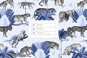 Indigo Safari Luxury Print Designs, a Pattern Graphic by TSTUDIO (Thumbnail 2 of 11)