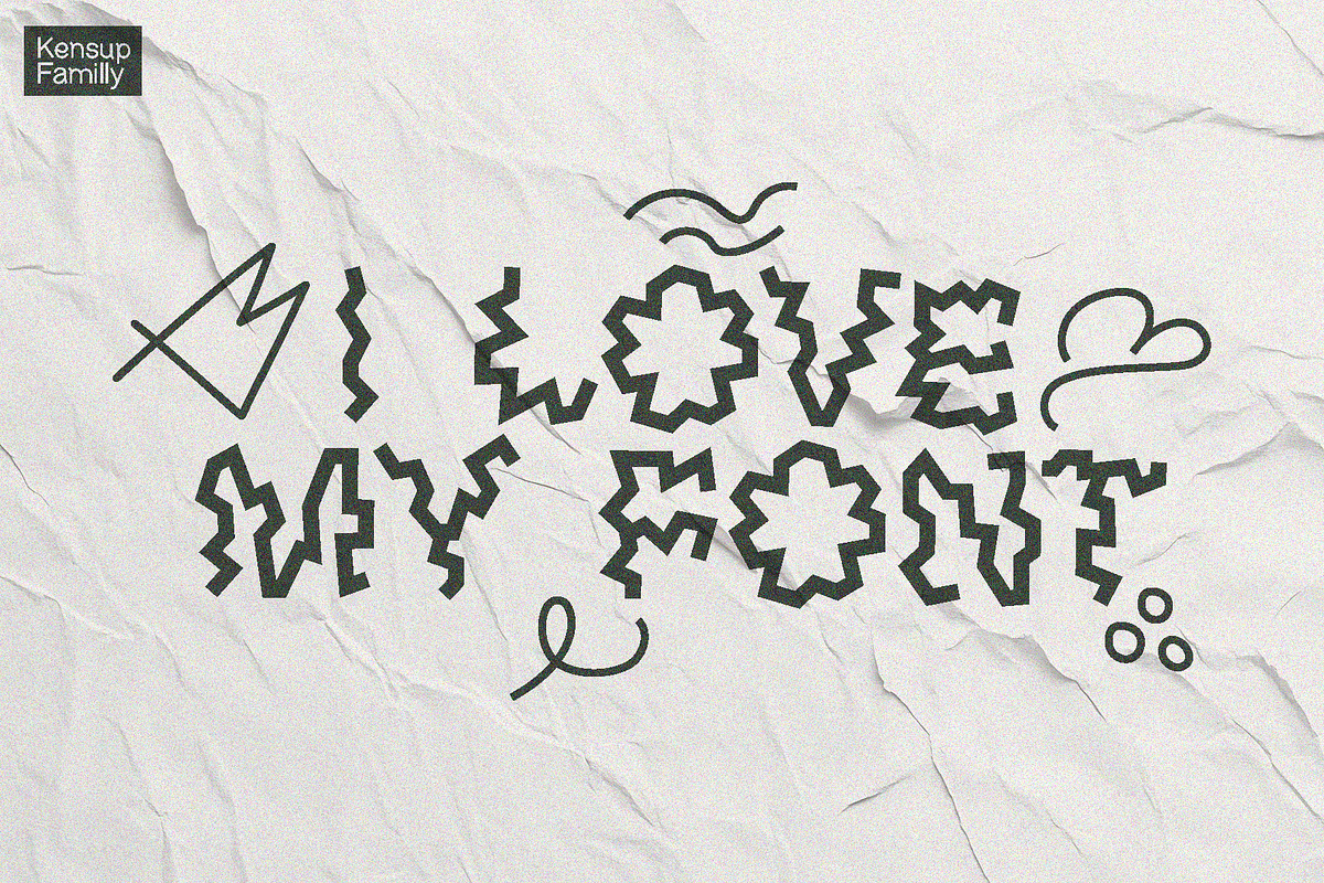Kenzoo Supplies Playful Duo Font, a Sans Serif Font by Erifqizefont (Photo 2 of 15)