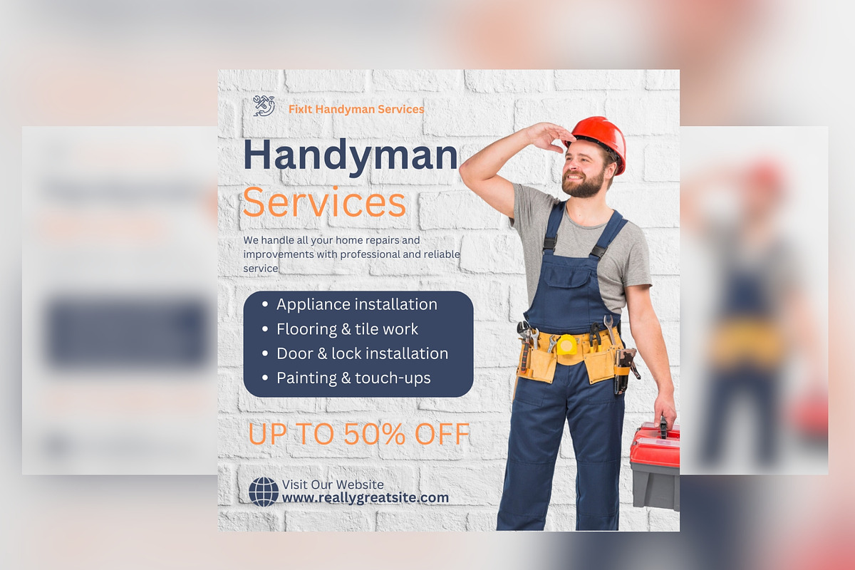 Handyman Services Poster Bundle, a Marketing Template by Mr. Temp Studio (Photo 6 of 6)