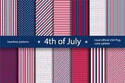 USA Independence Day Patterns, a Pattern Graphic by Plaid4You (Thumbnail 1 of 9)