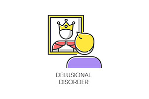 Delusional Disorder Color Icon