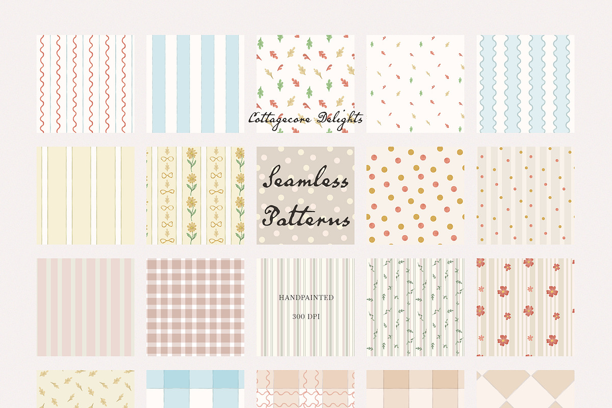 Soft Cottagecore Frames & Patterns, an Object Graphic by SunnyAfternoons (Photo 11 of 18)