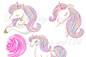 Cute Unicorns Clipart