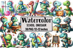 School Dinosaur, an Illustration by Design Market