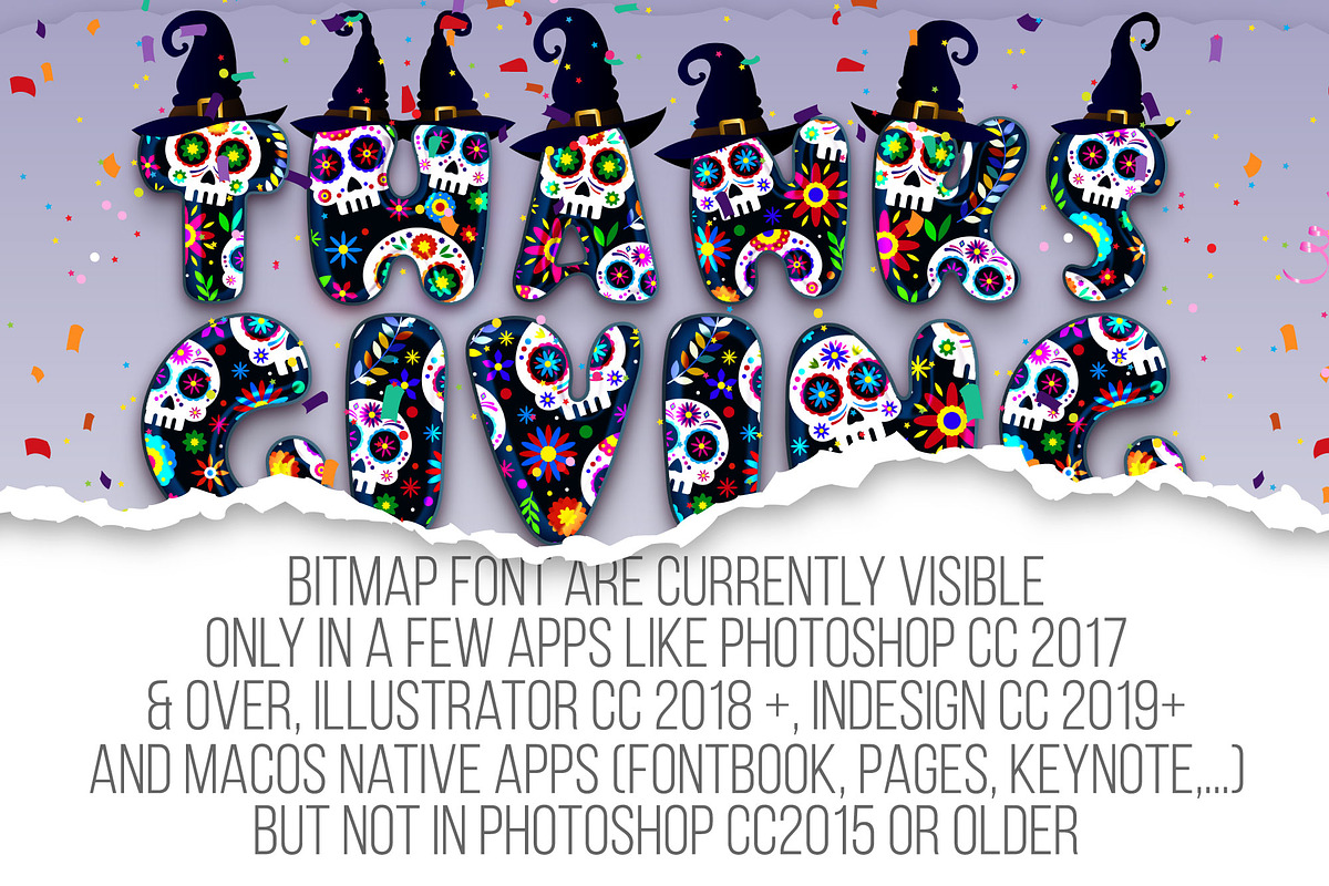 Skull Party Font, a Sans Serif Font by Nobu Collections (Photo 7 of 7)