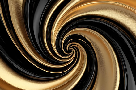 Gold wave circle abstract background, an Abstract Photo by ComfortQ