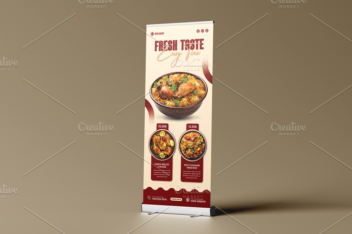 Roll-Up Banner for Food Advertising preview 3