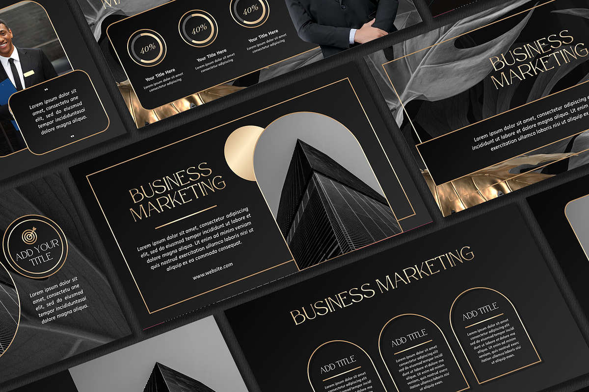 Luxury Black Powerpoint Template, a Presentation Template by SKY CREATION (Photo 4 of 6)