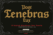 Post Tenebras Lux - Blackletter font, a Blackletter Font by Artistic & Unique (Thumbnail 2 of 16)