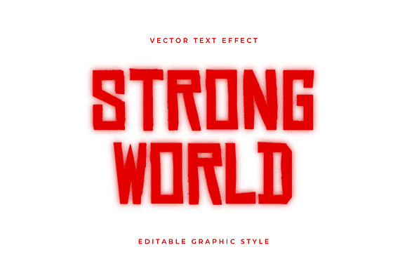 Red Stencil Spray Text Effect preview 3