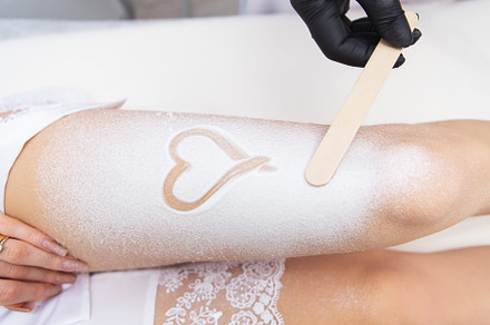 Professional cosmetology, body epilation, leg hair removal concepts. Shugaring,, a Beauty & Fashion Photo by Artsaba Family