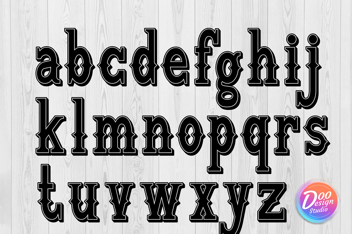 Western Cowboy Font Bundle Alphabet, a Symbol Font by Graphixmania (Photo 8 of 8)