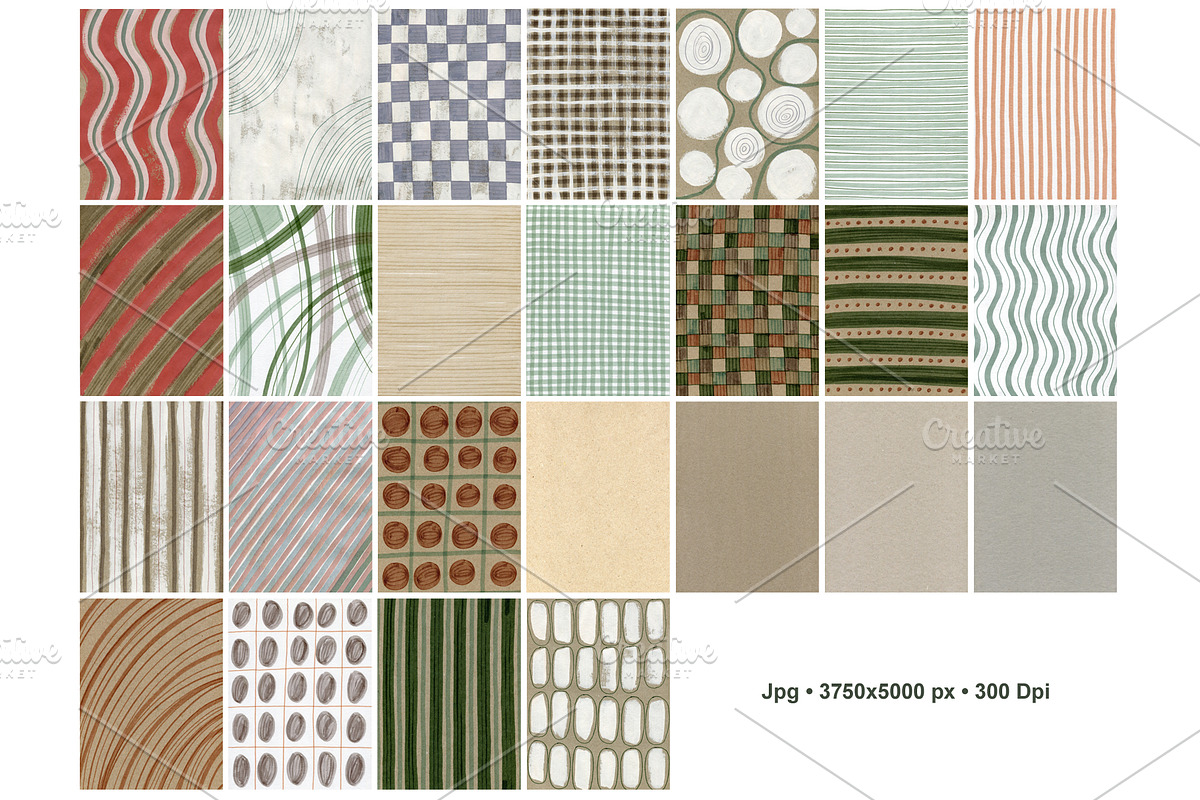 Painted Rhythm Backgrounds., a Background Graphic by TaPilipa (Photo 2 of 7)
