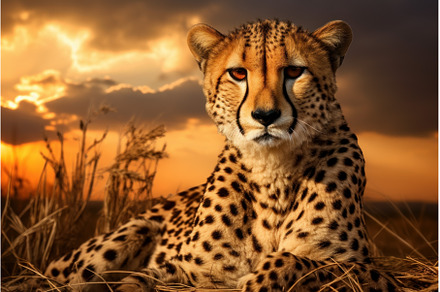 Ferocious Wild cheetah animal nature, an Animal Photo by Ylivdesign