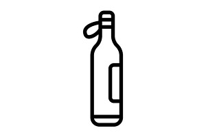 Bottle water bottle black icon, an Outline Icon by Creative priyanka