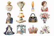 Watercolor Baroque Era Clipart, an Illustration by Design Market (Thumbnail 4 of 4)