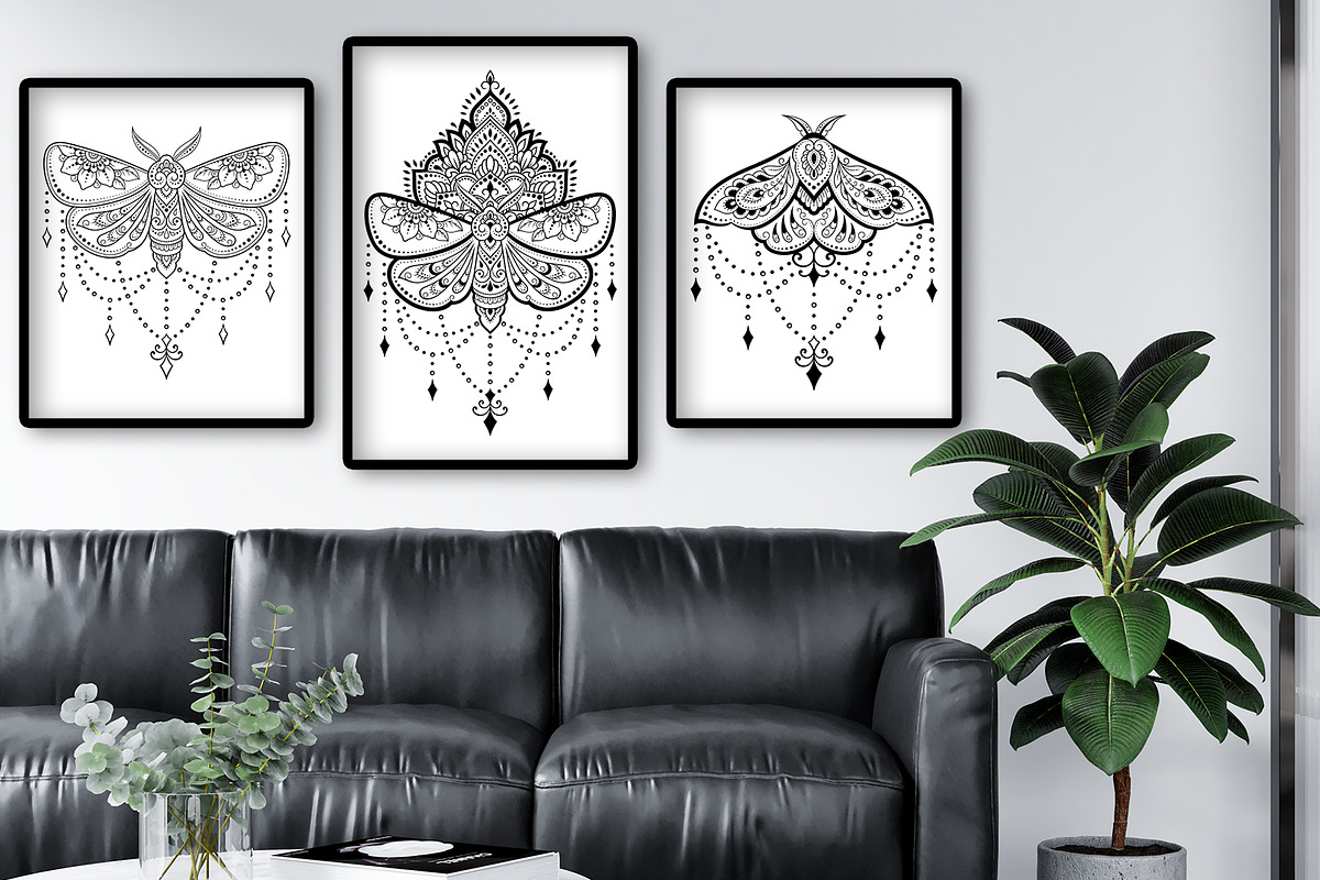 Butterfly & flowers, a Decorative Illustration by Katika Shop (Photo 9 of 9)