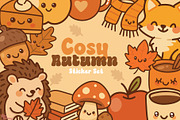Cosy Cute Autumn Sticker Set, an Illustration by Dori Debreceni draws (Thumbnail 1 of 4)