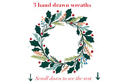 Christmas foliage clipart, a Seasonal Illustration by Katie Lisker (Thumbnail 2 of 3)