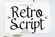 Retro Script - Handwriting Font, a Script Font by KiddoGlyphs Studio (Thumbnail 1 of 5)