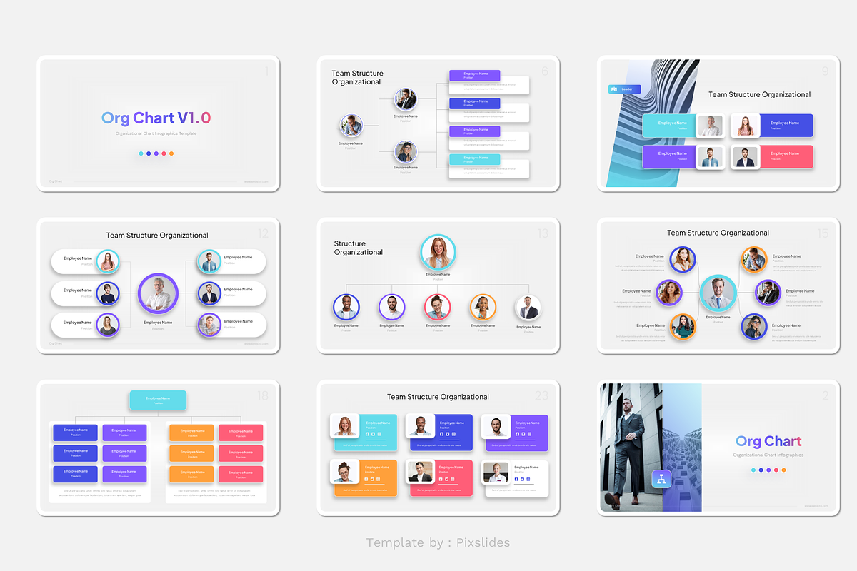 Organizational Chart Keynote, a Presentation Template by Pixslides (Photo 6 of 6)