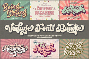 Vintage Retro Font Bundle