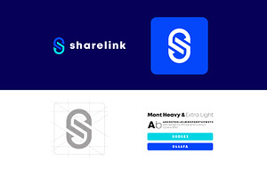 Share Link Letter S Logo Design, a Branding & Logo Template by GFXCity