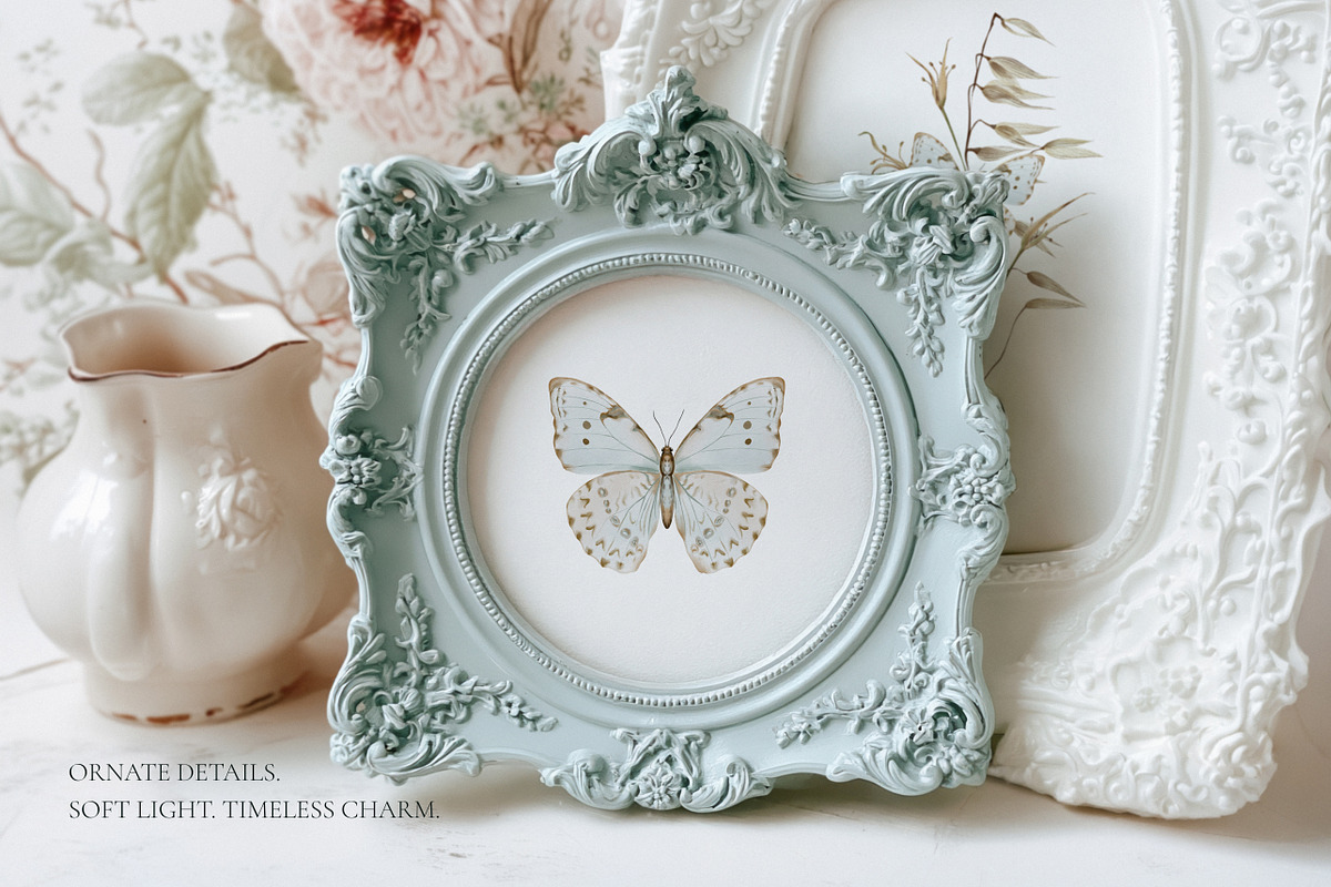 Château Bloom Vintage Frame Mockups, a Household Mockup by NikiArts (Photo 5 of 12)