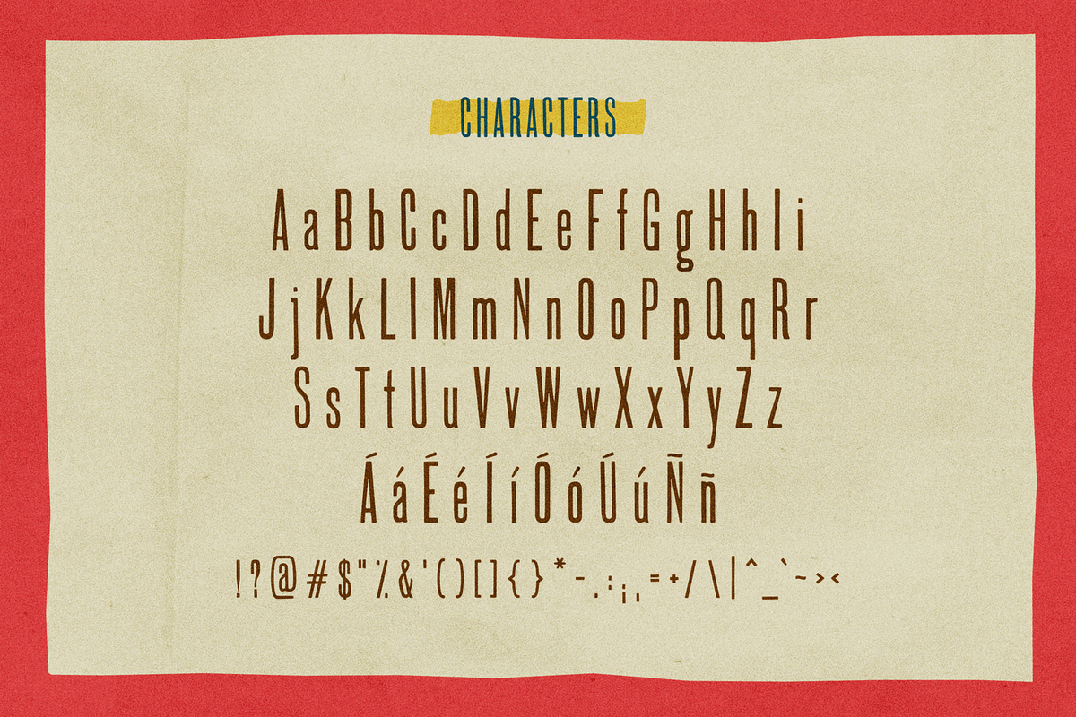 WAYPOST | A Retro Narrow Sans Serif, a Sans Serif Font by Laura Strote Designs (Photo 2 of 8)