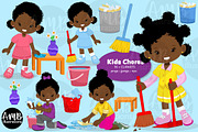 Kids doing chores clipart AMB-2991, an Illustration by AMBillustrations (Thumbnail 1 of 5)