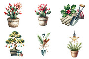 Christmas Indoor Gardening Clipart, an Illustration by CreationArt (Thumbnail 5 of 5)