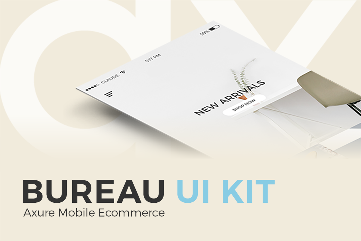 Bureau UI Kit Axure Mobile Ecommerce, an UI Kit Template by Axure Themes (Photo 1 of 2)