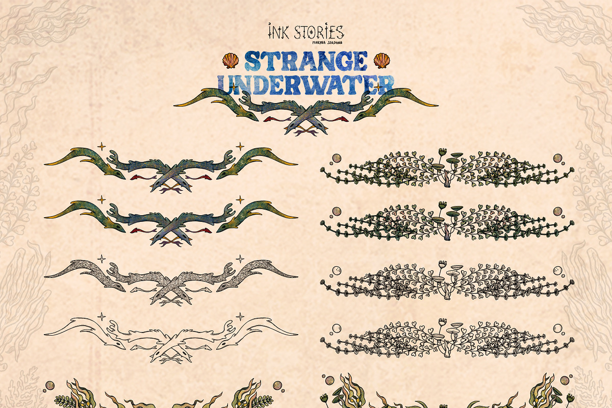 Enchanted Sea Bundle Fantasy Marine, an Animal Illustration by Ink Stories (Photo 51 of 54)
