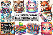 Back to School Sublimation Clipart, an Illustration by DreamCafeArt (Thumbnail 1 of 3)