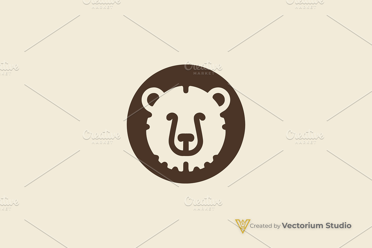 Bear Face Icon Logo, a Branding & Logo Template by Vectorium Studio (Photo 1 of 5)