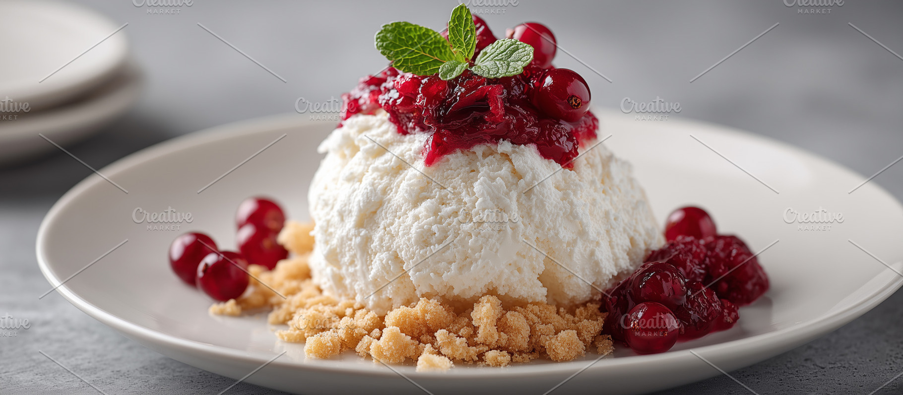 Creamy mound of ricotta cheese, a Food & Drink Photo by MistyDay
