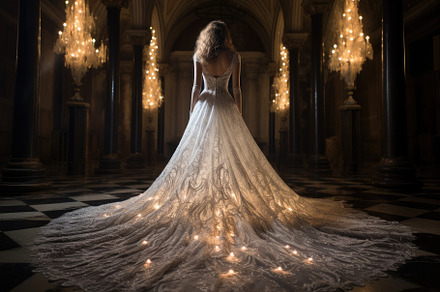 A woman dressed in a wedding gown gr, a Photo by Iftikhar Alam