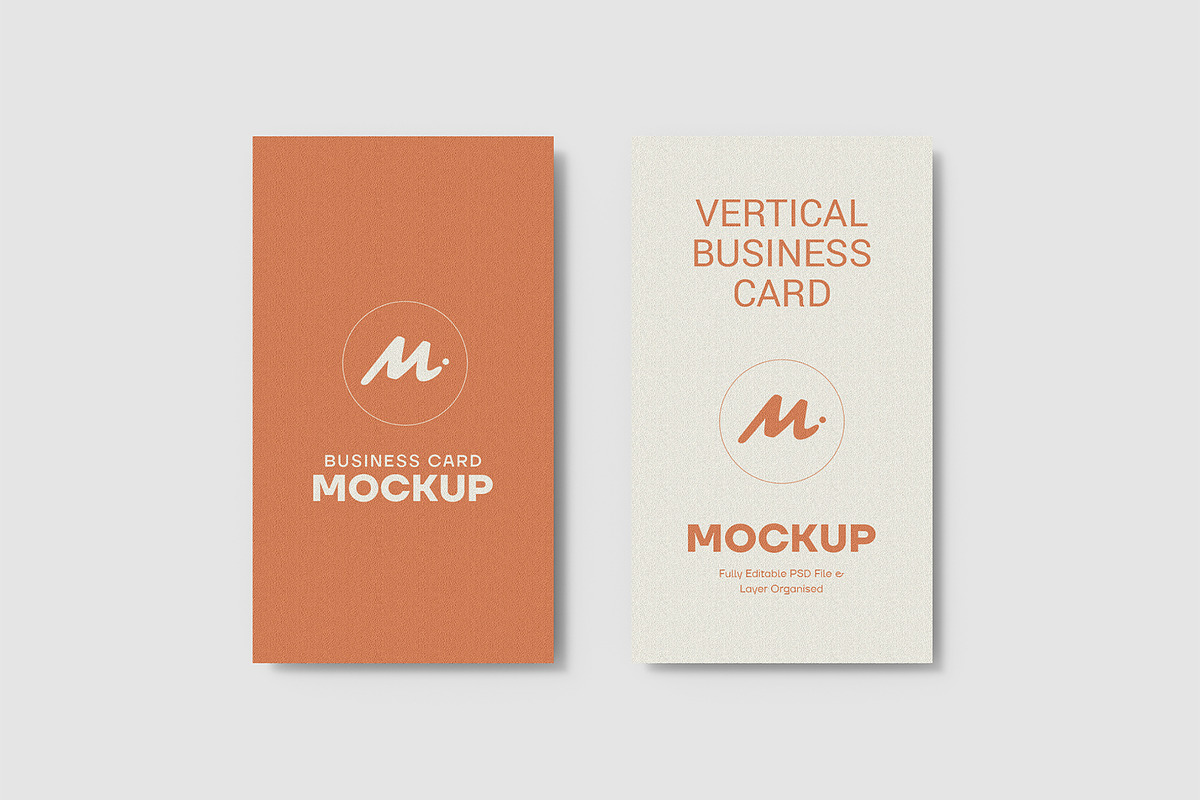 Vertical Business Card Mockup, a Product Mockup by graphypix (Photo 1 of 4)