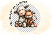 Watercolor Easter Animals Clipart Bu, an Illustration by SVGArt (Thumbnail 6 of 7)