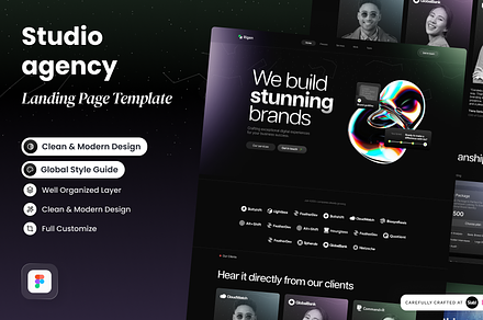 Rigen - Studio Agency Landing Page, a Landing Page Template by SLAB! Design