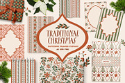 Traditional Christmas patterns, a Pattern Graphic by Cozy pattern shop (Thumbnail 1 of 13)