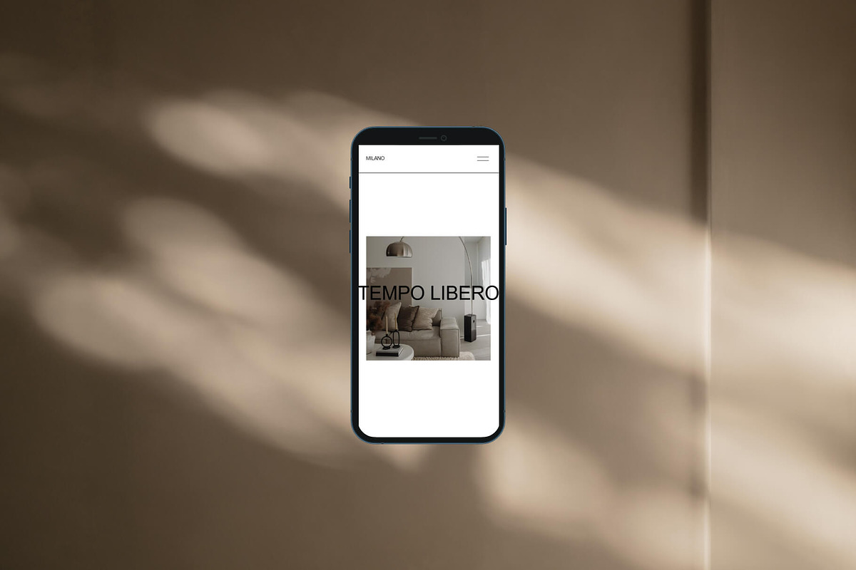 Milano Minimalist Website Template preview 2