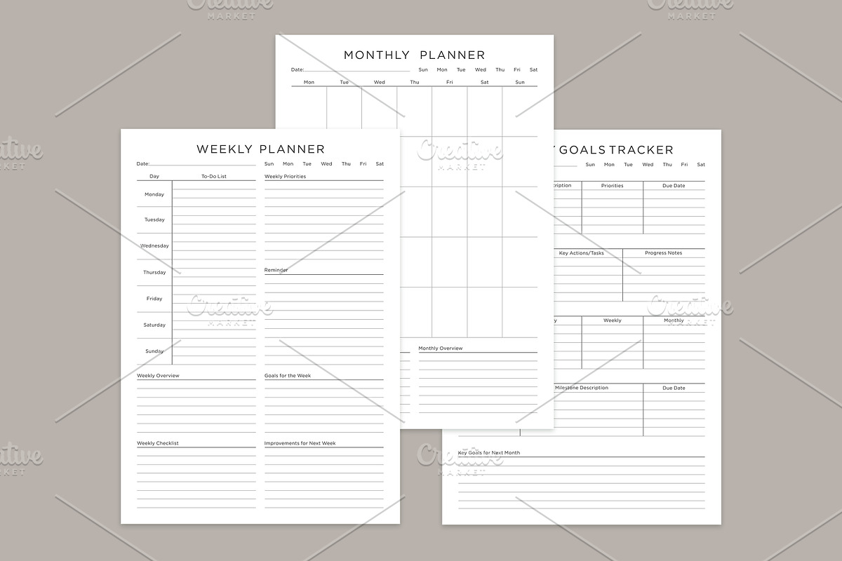 Generic Planning Pages Set V-01, a Stationery Template by shahsoft (Photo 3 of 3)