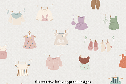 Illustrative Baby Apparel Designs, an Illustration by MaceyBoelk