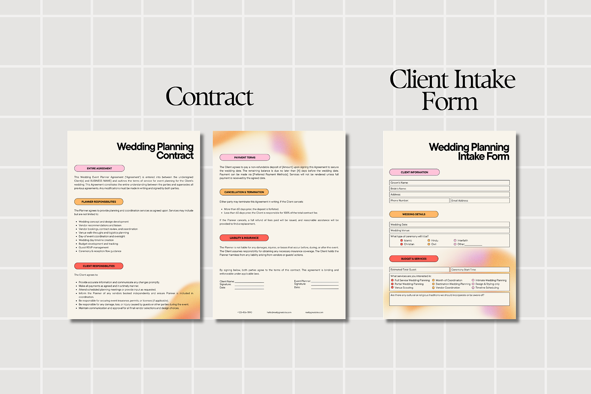 Wedding Planner Onboarding Forms, a Stationery Template by Anna Design Studio (Photo 4 of 9)