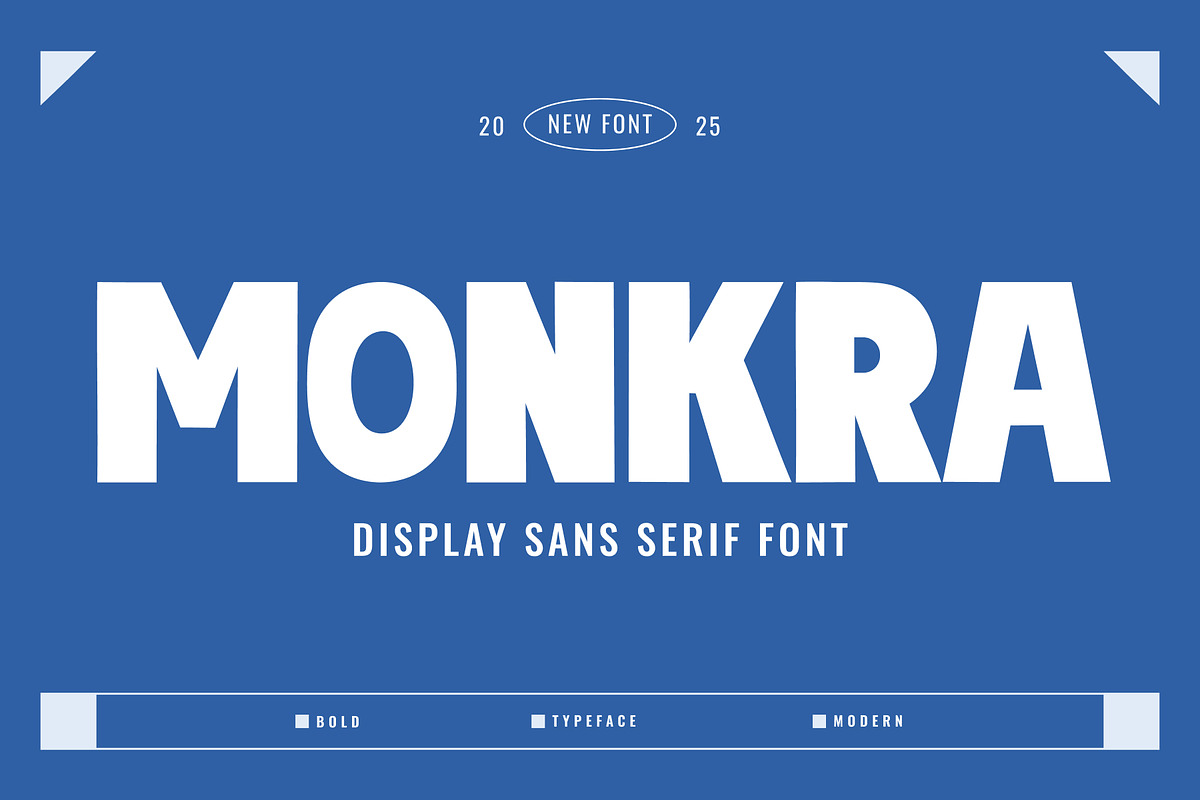 Monkra, a Sans Serif Font by Studio Moara (Photo 1 of 5)